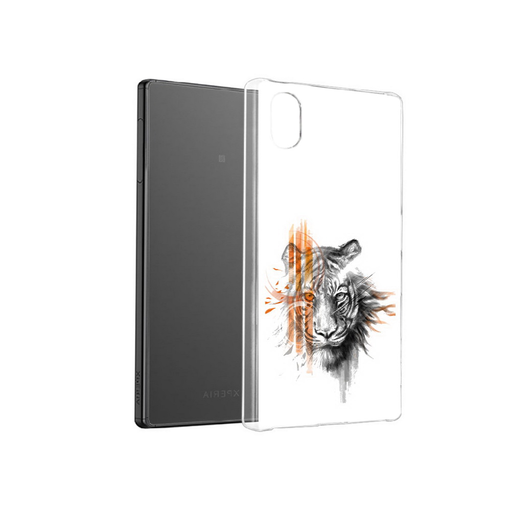 

Чехол MyPads Tocco для Sony Xperia X огненный тигр, Прозрачный, Tocco