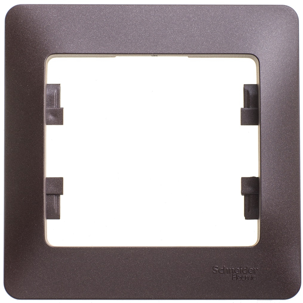 

Рамка Schneider Electric Glossa 1 пост. Шоколад, Коричневый