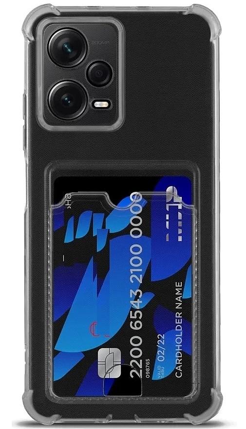 

Чехол-накладка Mariso с карманом для карт для Xiaomi Redmi Note 12 Pro (5G) прозрачный