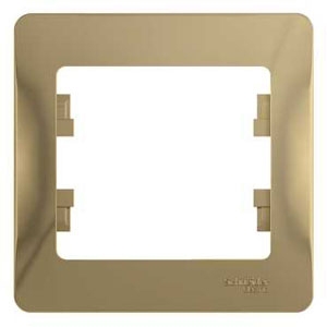

Рамка Schneider Electric Glossa 1 пост. Титан, Бежевый
