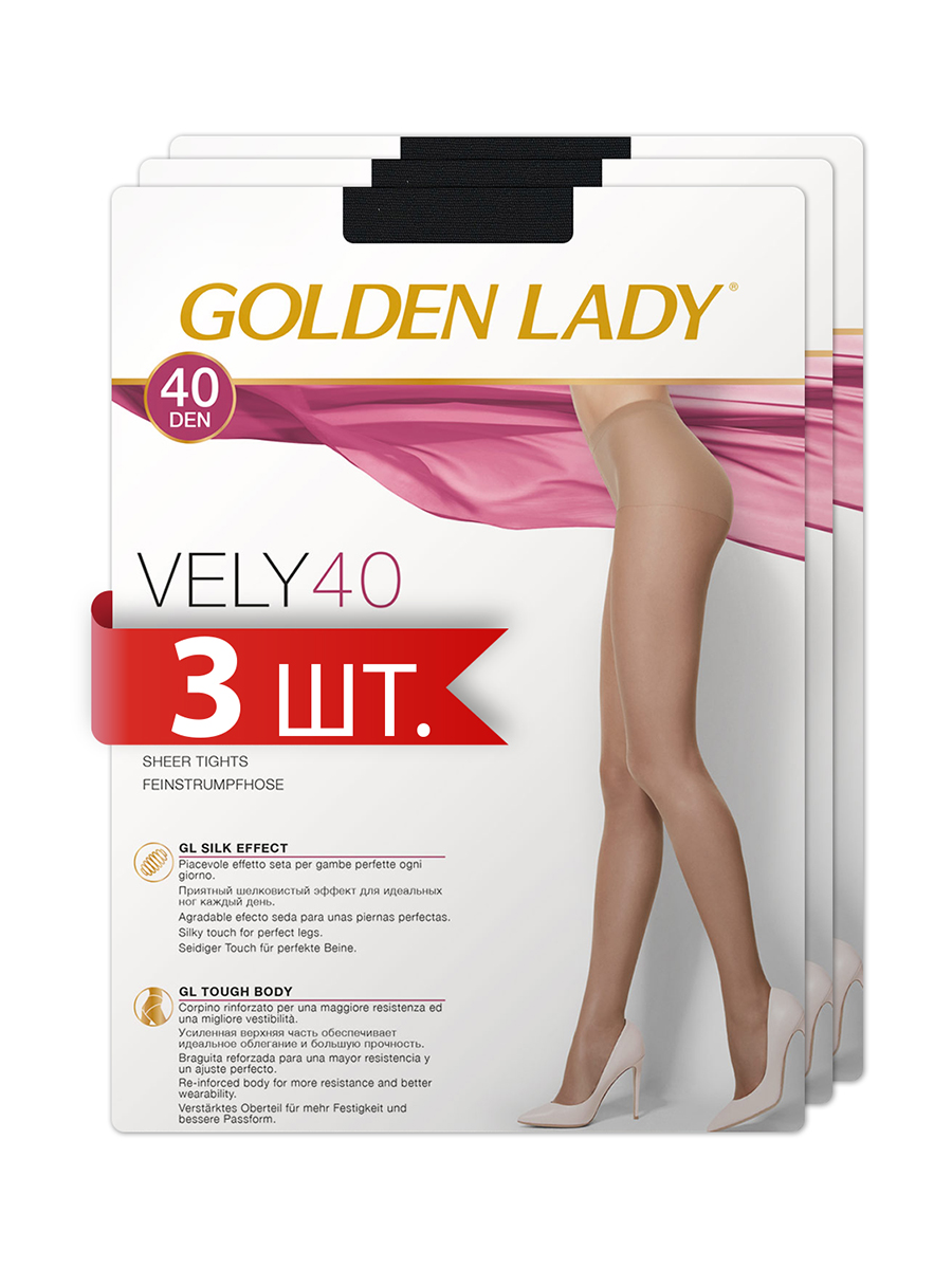 

Комплект колготок Golden Lady VELY 40 nero (S, Черный, VELY 40 (спайка 3 шт.)