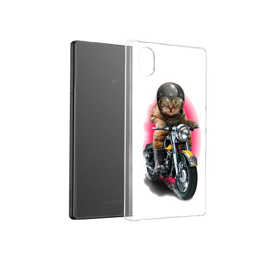 

Чехол MyPads Tocco для Sony Xperia X мото-кот, Прозрачный, Tocco