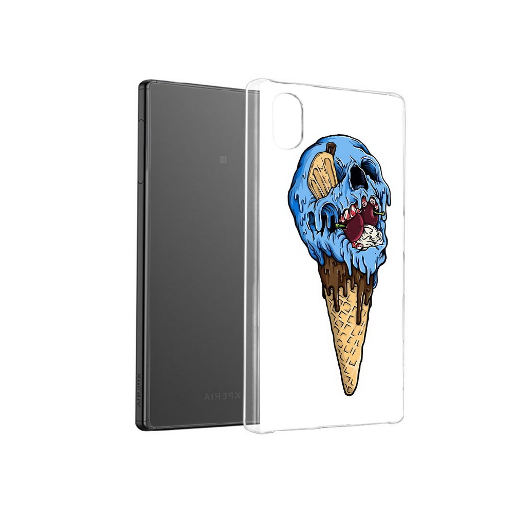 

Чехол MyPads Tocco для Sony Xperia X мороженное череп, Прозрачный, Tocco