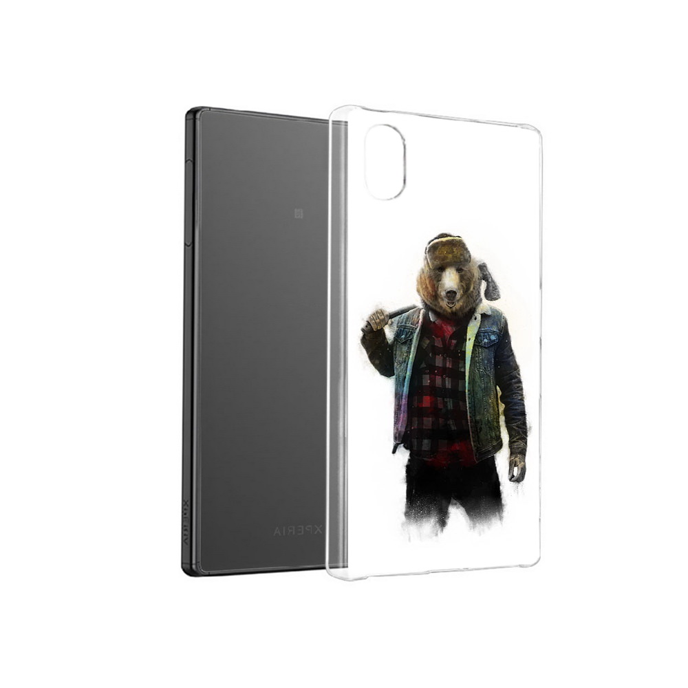 

Чехол MyPads Tocco для Sony Xperia X медведь с топором, Прозрачный, Tocco