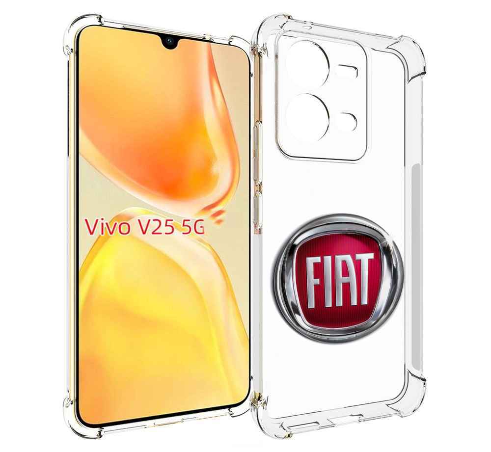 

Чехол MyPads fiat мужской для Vivo V25 5G / V25e, Прозрачный, Tocco
