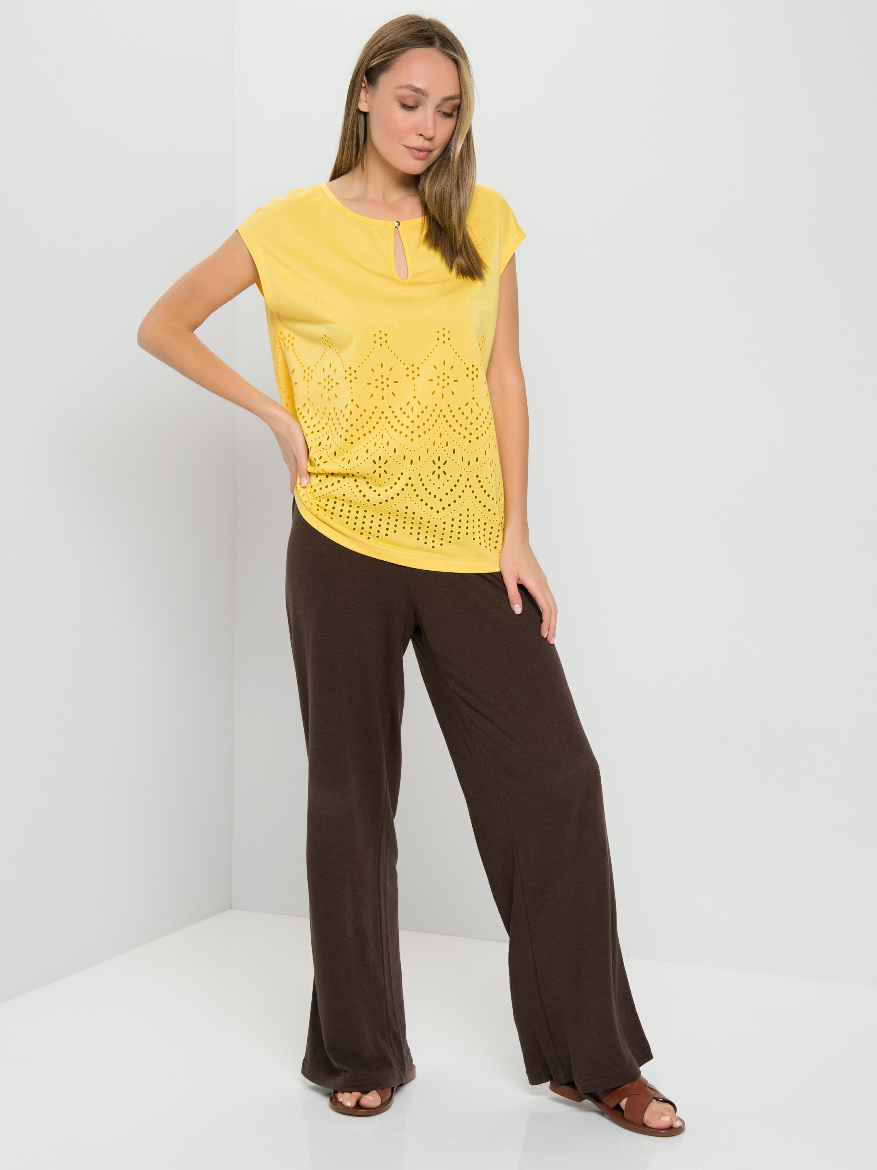 

Топ женский Gerry Weber 770267-35041-40210 желтый 46, 770267-35041-40210