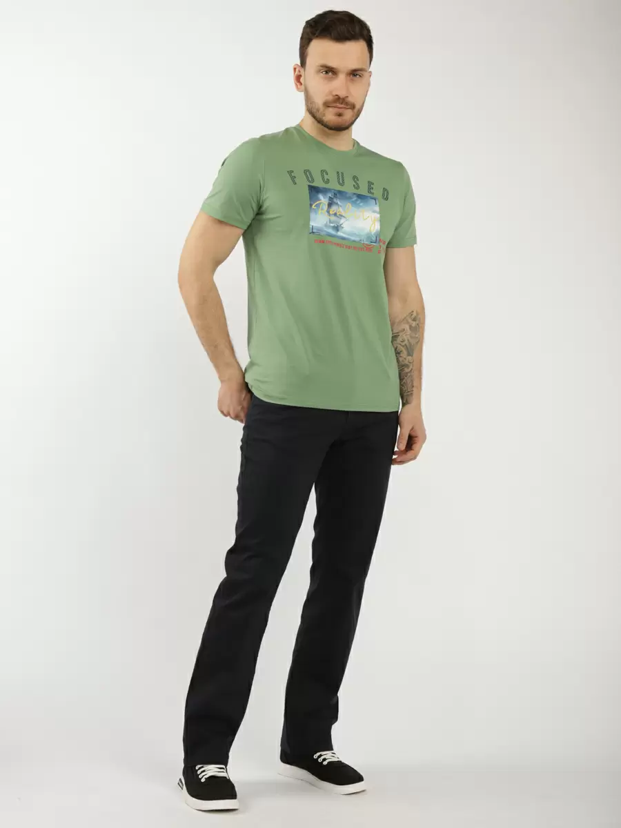 

Футболка мужская A PASSION PLAY SQ74252 зеленая M, Зеленый, SQ74252