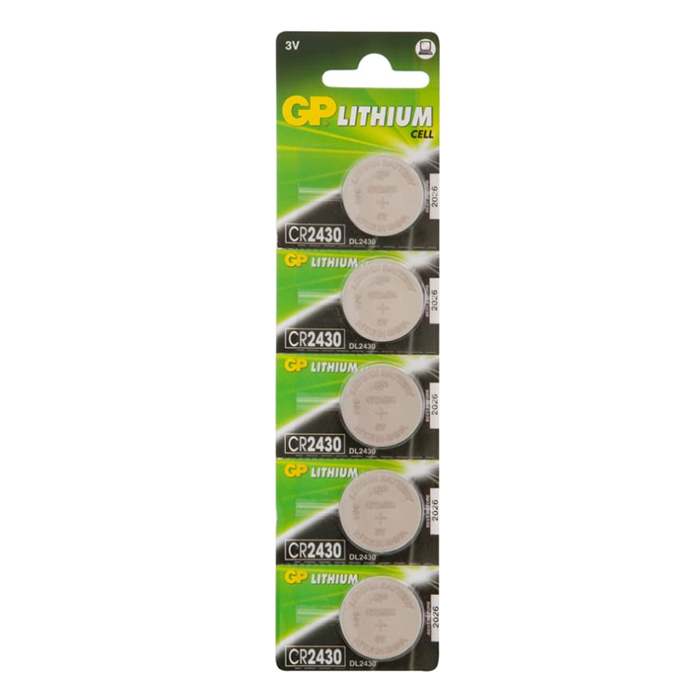 

Литиевые дисковые батарейки GP Lithium CR2430 - 5 шт., CR2430-2C5