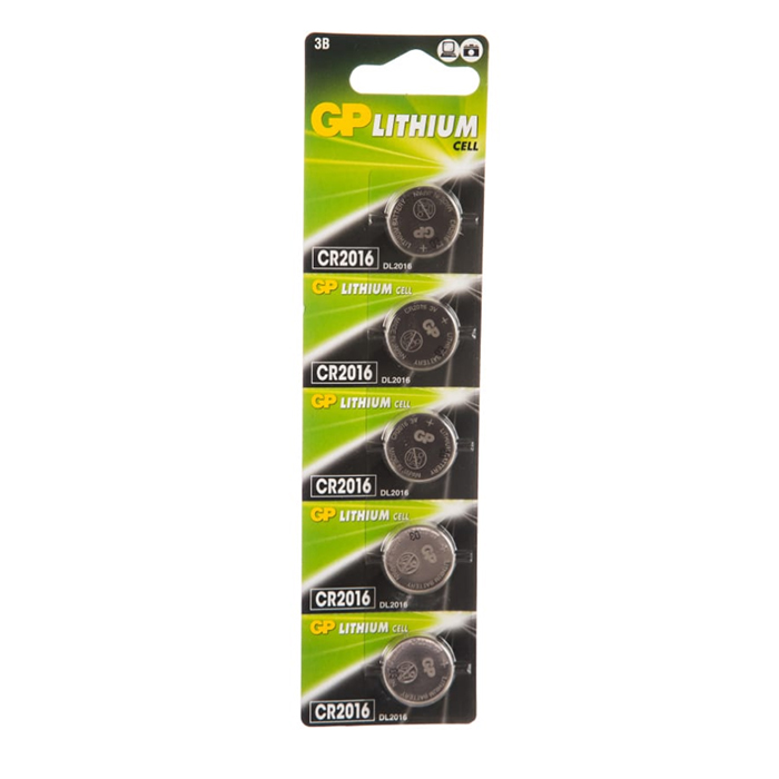 

Литиевые дисковые батарейки GP Lithium CR2016 5 шт CR2016-7CR5