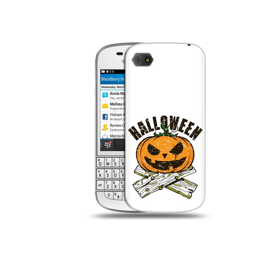 

Чехол MyPads Tocco для BlackBerry Q10 Хэллоуин доски тыква, Прозрачный, Tocco