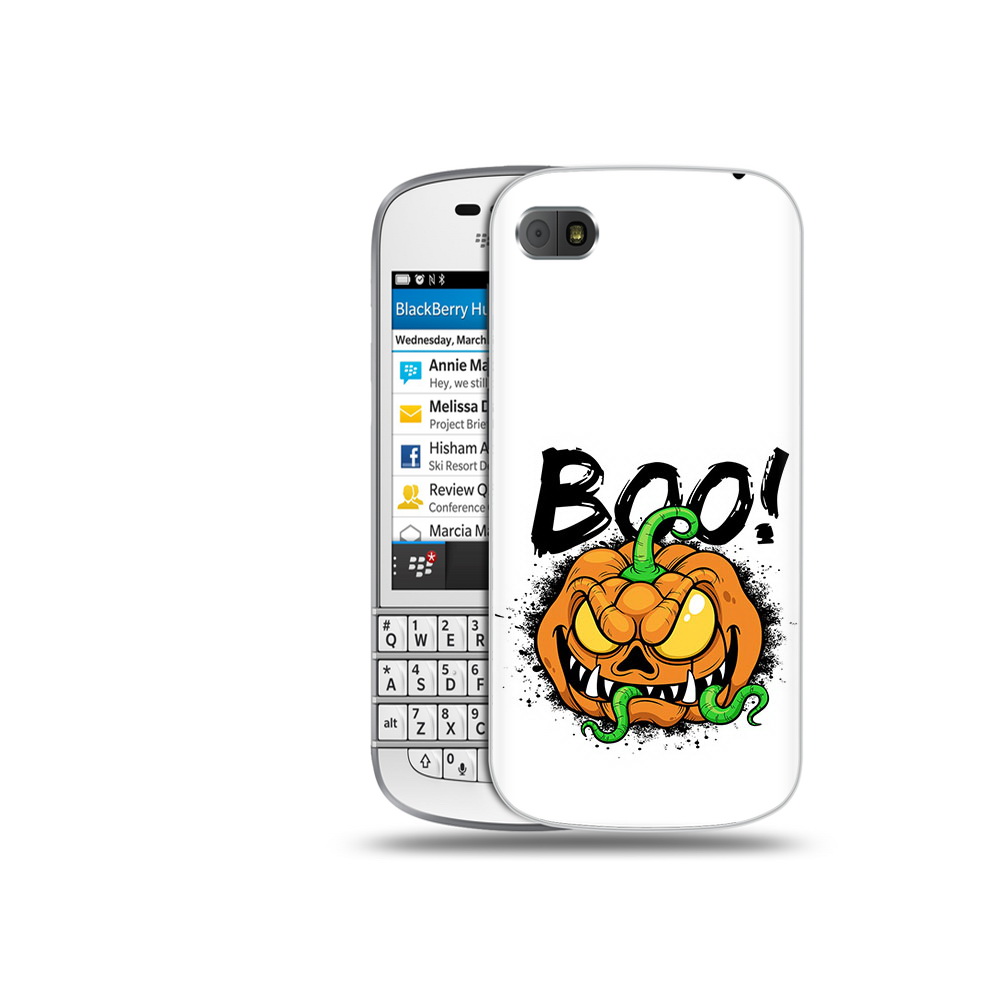 

Чехол MyPads Tocco для BlackBerry Q10 Хэллоуин бу, Прозрачный, Tocco