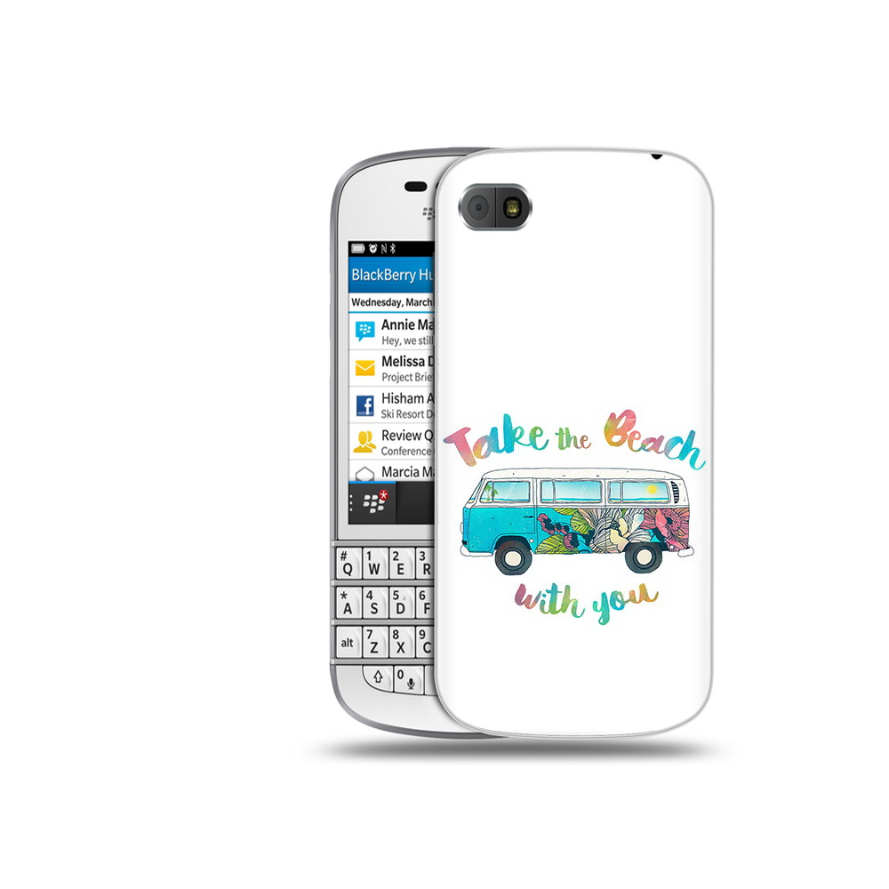 

Чехол MyPads Tocco для BlackBerry Q10 Хиппи автобус, Прозрачный, Tocco