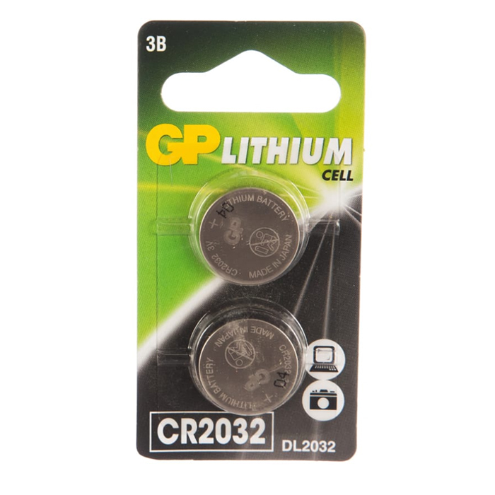 

Литиевая дисковая батарейка GP Lithium CR2032 2 шт CR2032-7CR2