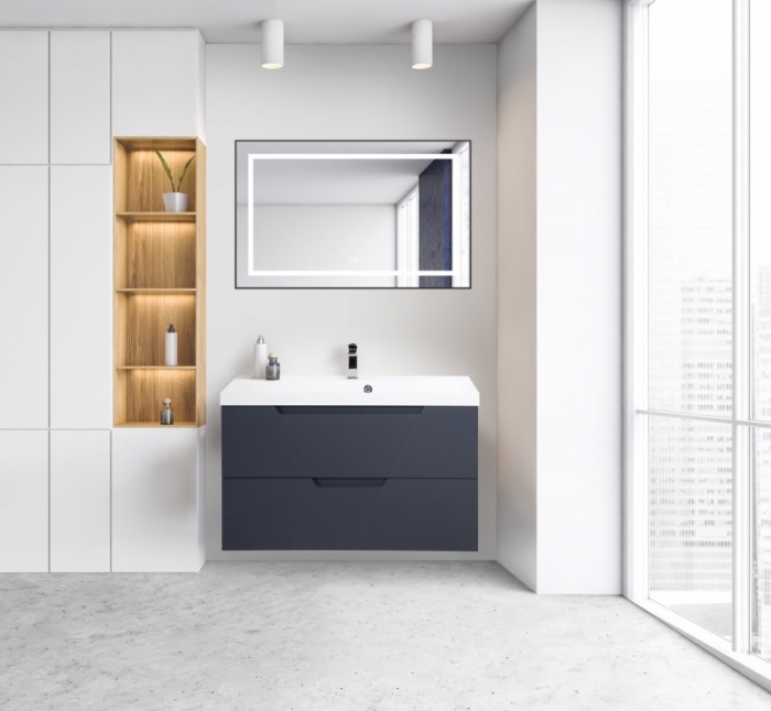

Мебель для ванной BelBagno Vittoria 100P Grigio Opaco