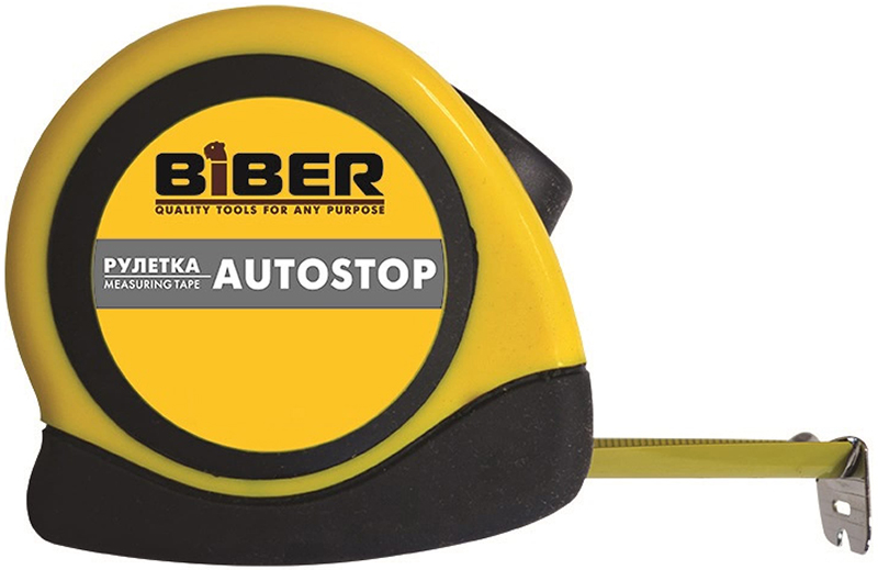 BIBER 40074 Рулетка Autostop 75мх25мм 435₽