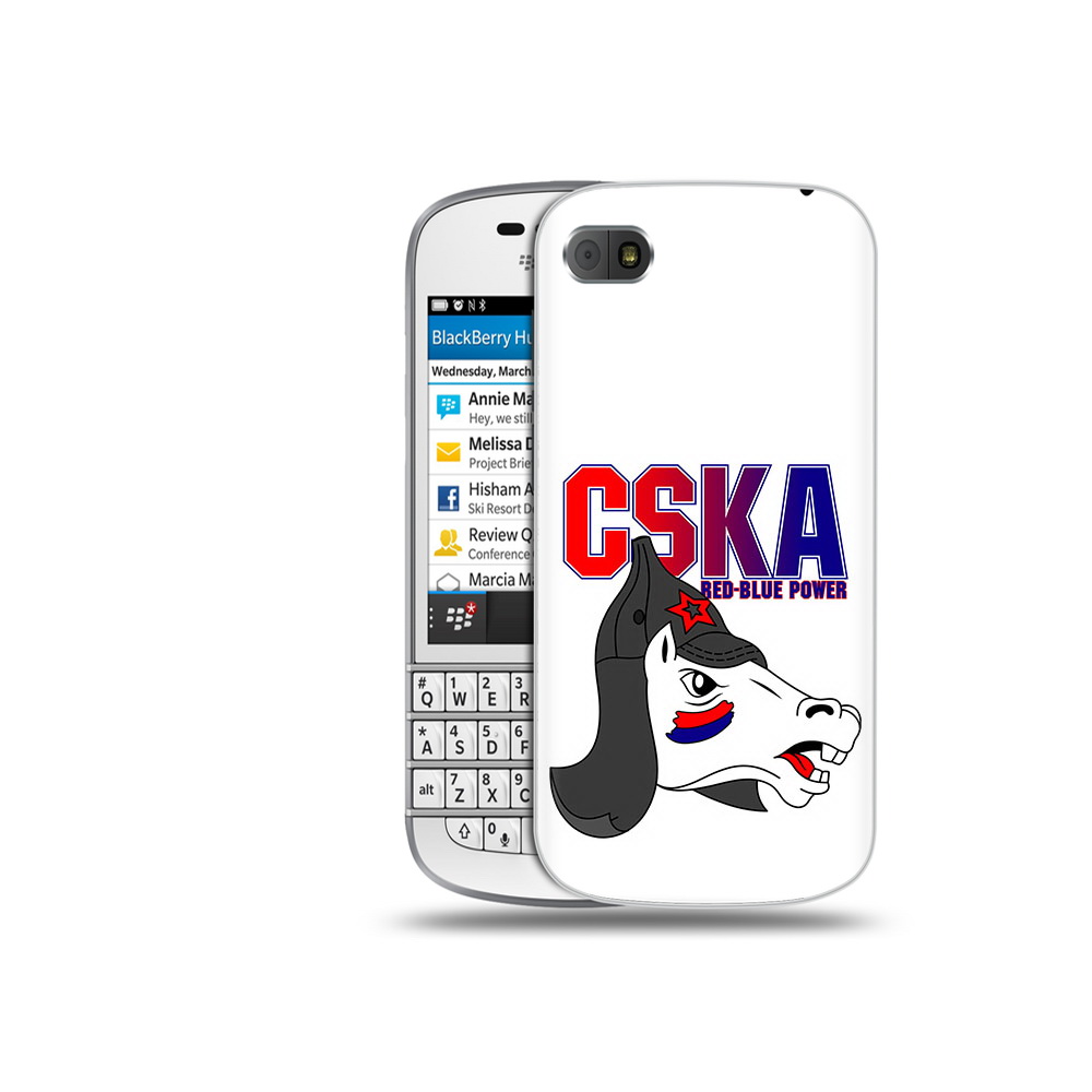 

Чехол MyPads Tocco для BlackBerry Q10 ФК ЦСК лошадка россия, Прозрачный, Tocco