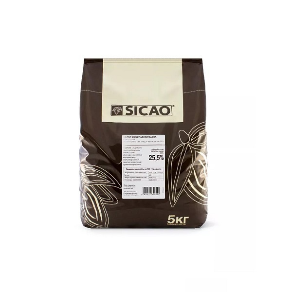 

Белый шоколад Sicao 25,5% какао, каллеты 5 кг