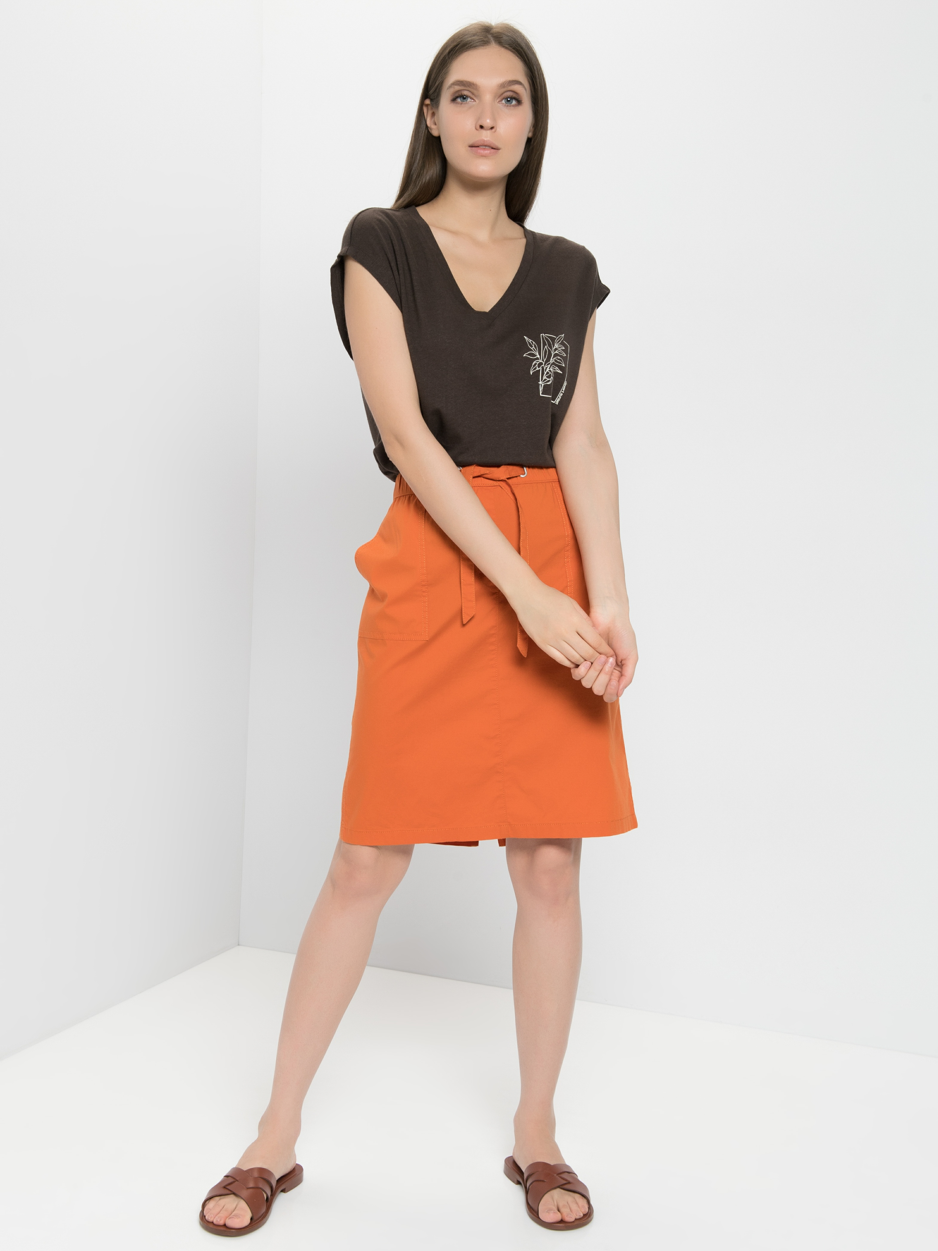 

Футболка женская Gerry Weber 770257-35033-70487 коричневая 48, 770257-35033-70487