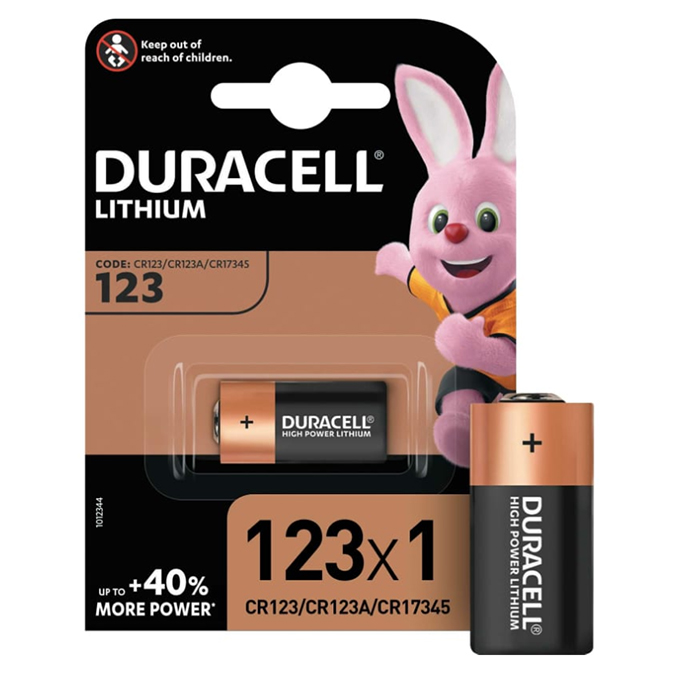 Литиевая батарейка Duracell, CR123 ULTRA 3V CR123/CR123A/CR17345 1шт. блистер A0001263