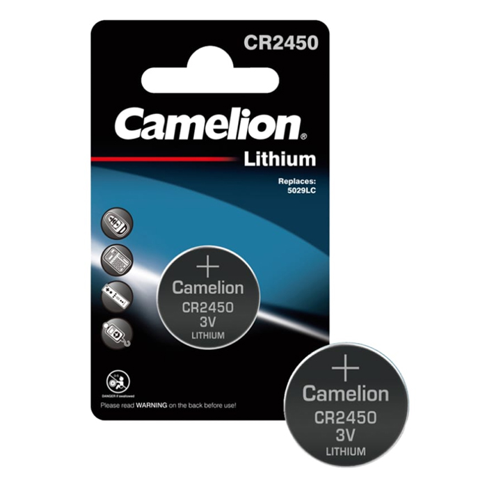

Литиевая батарейка Camelion CR2450 BL-1, 3V 3072