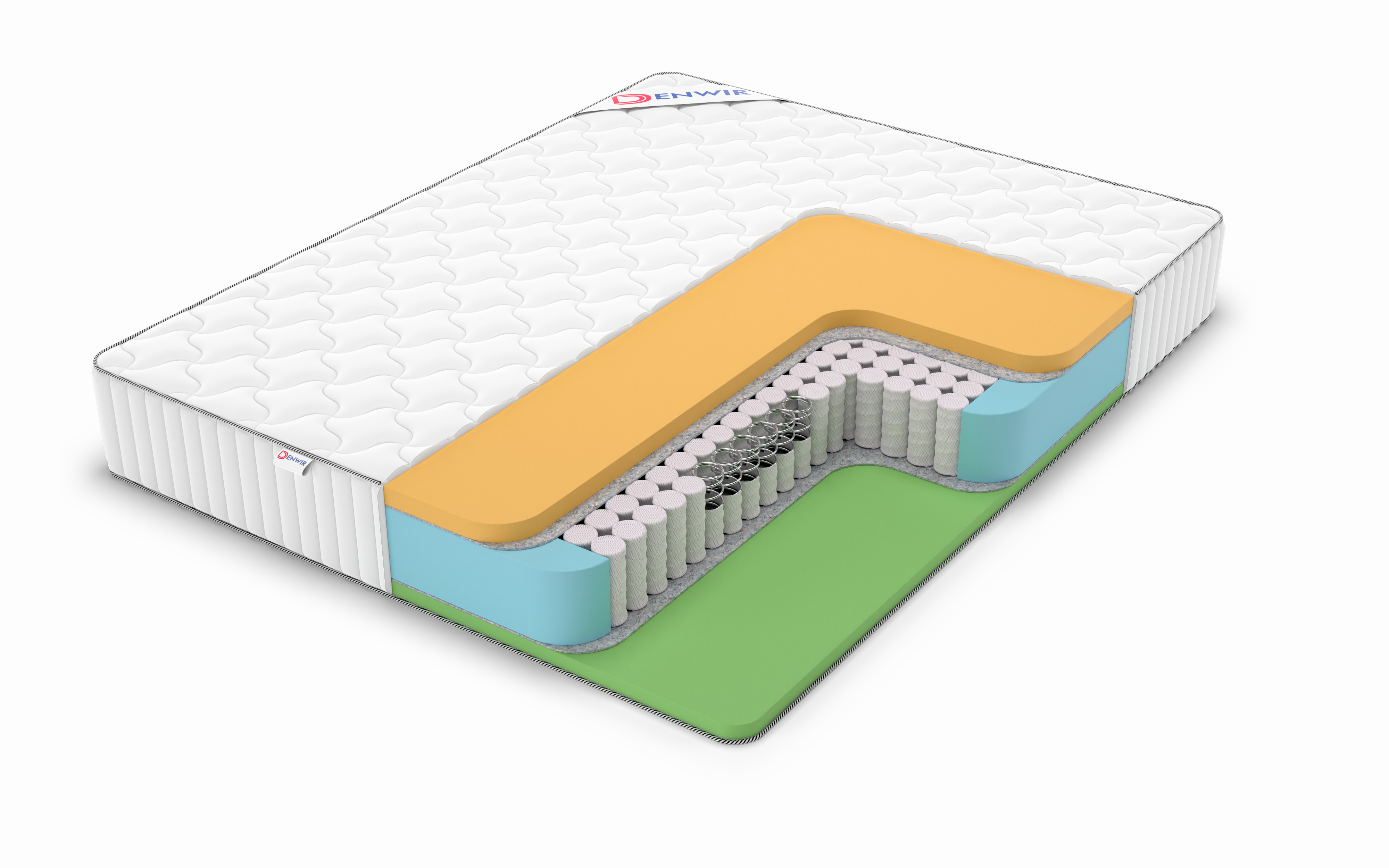 

Матрас пружинный DENWIR CLASSIC MEMO FOAM TFK /chstmat_CMFTFK_175x190, Белый, CLASSIC MEMO FOAM TFK