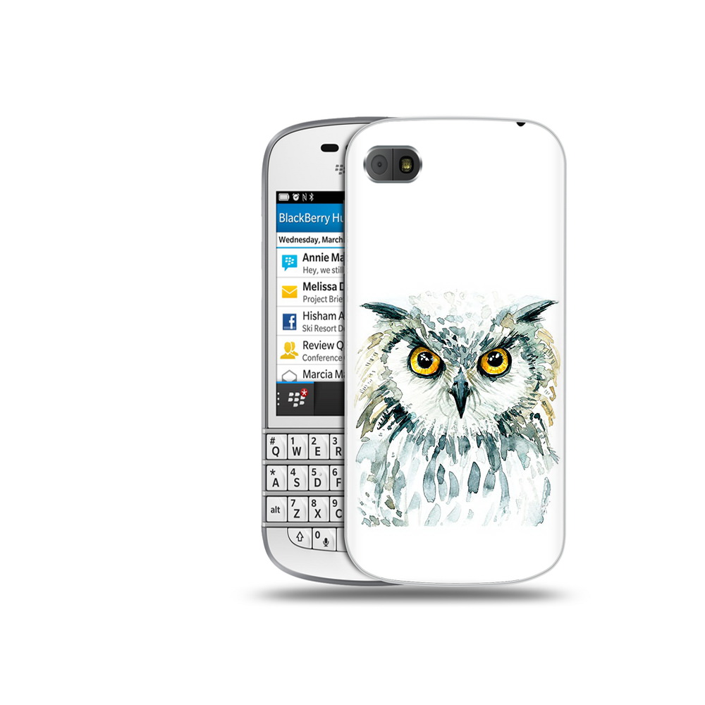 

Чехол MyPads Tocco для BlackBerry Q10 Серьезная сова, Прозрачный, Tocco