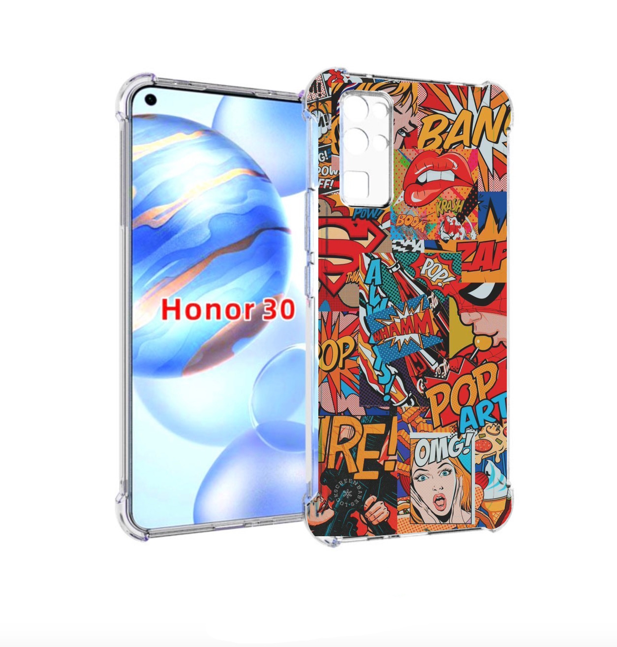 

Чехол бампер MyPads Фон для Honor 30 (BMH-AN10) противоударный, Прозрачный, Tocco