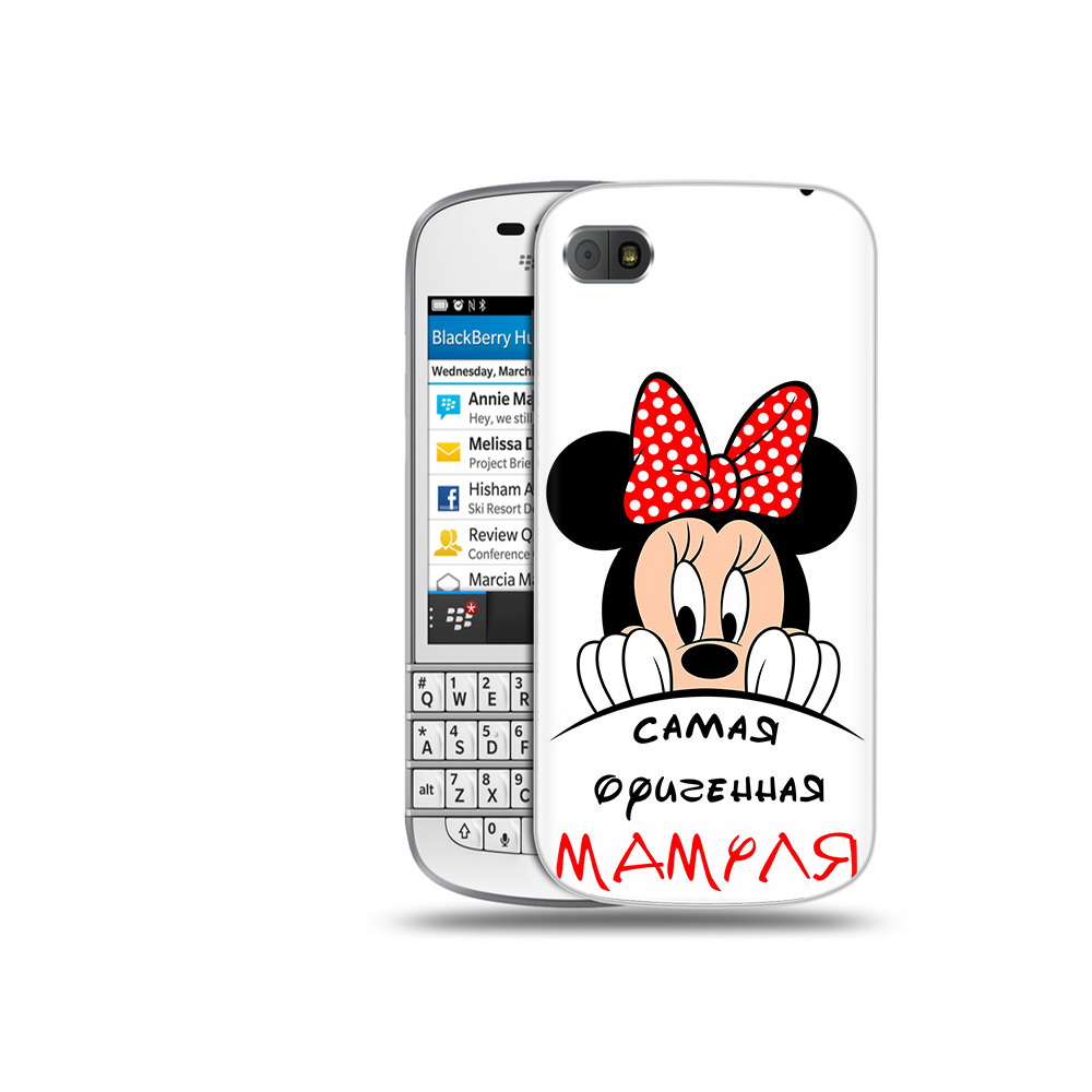 

Чехол MyPads Tocco для BlackBerry Q10 Самая лучшая мамуля Мини Маус, Прозрачный, Tocco