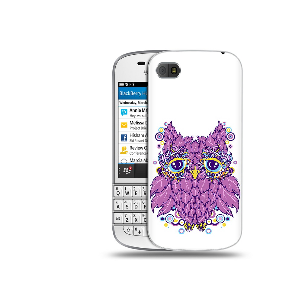

Чехол MyPads Tocco для BlackBerry Q10 Розовая сова, Прозрачный, Tocco