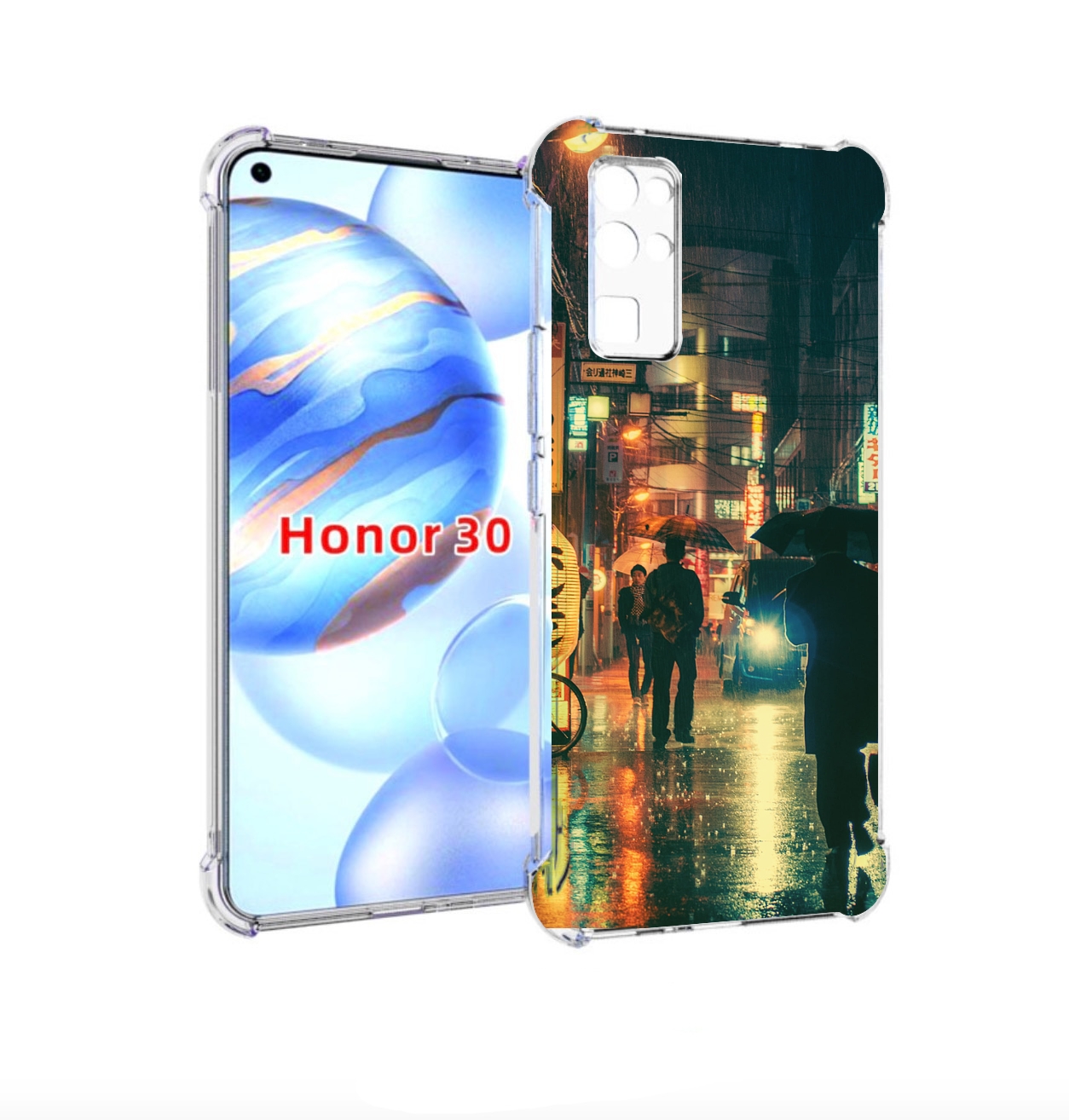 

Чехол бампер MyPads Токио-сеул для Honor 30 (BMH-AN10) противоуд, Прозрачный, Tocco