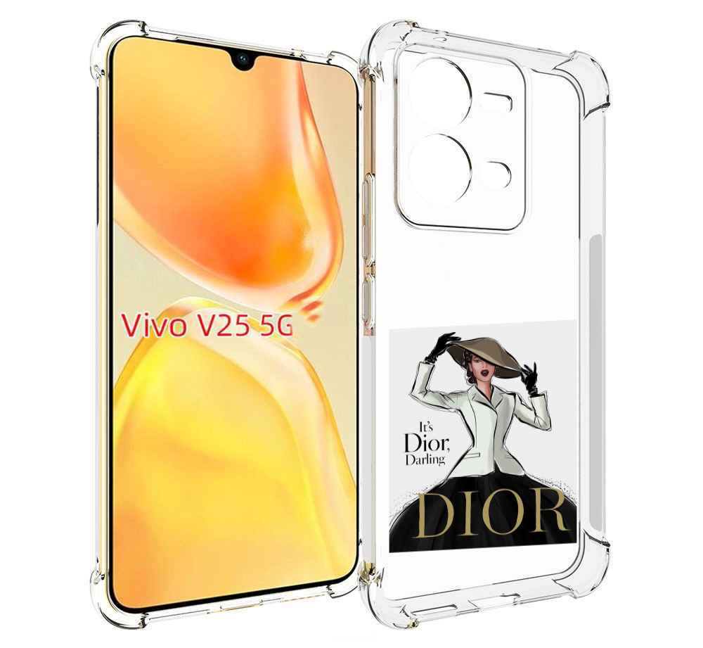 

Чехол MyPads drawings of sketches для Vivo V25 5G / V25e, Прозрачный, Tocco