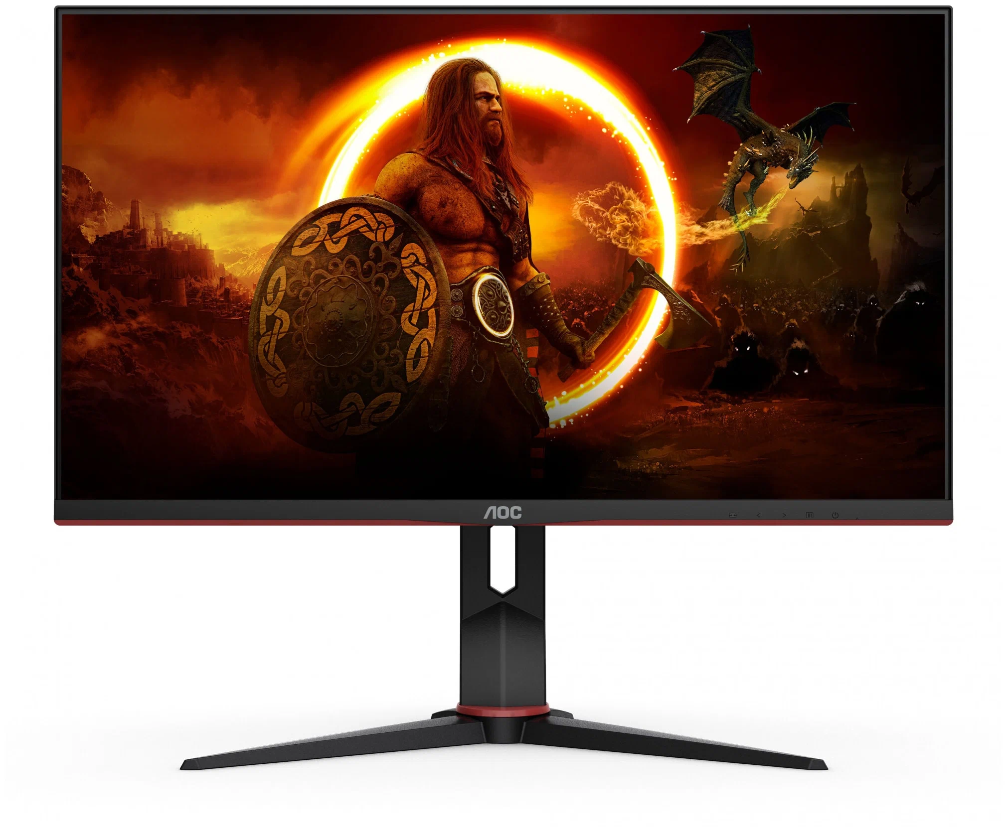 Монитор AOC Gaming U28G2XU/BK черный/красный