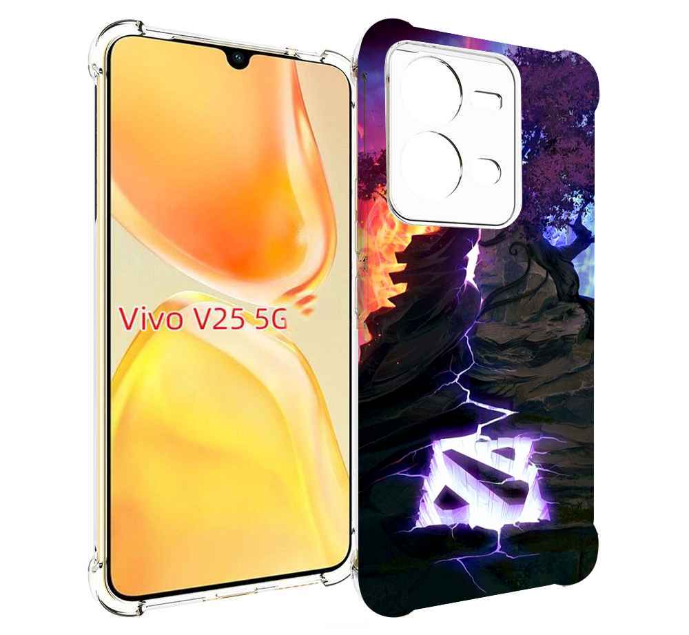 

Чехол MyPads dota 2 логотип для Vivo V25 5G / V25e, Прозрачный, Tocco