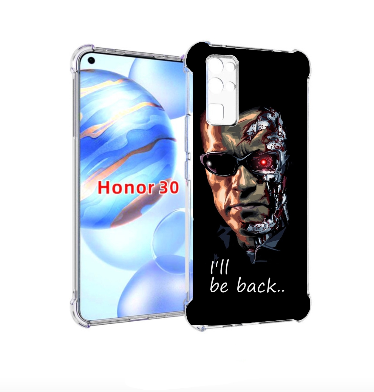 

Чехол бампер MyPads Терминатор для Honor 30 (BMH-AN10) противоуд, Прозрачный, Tocco