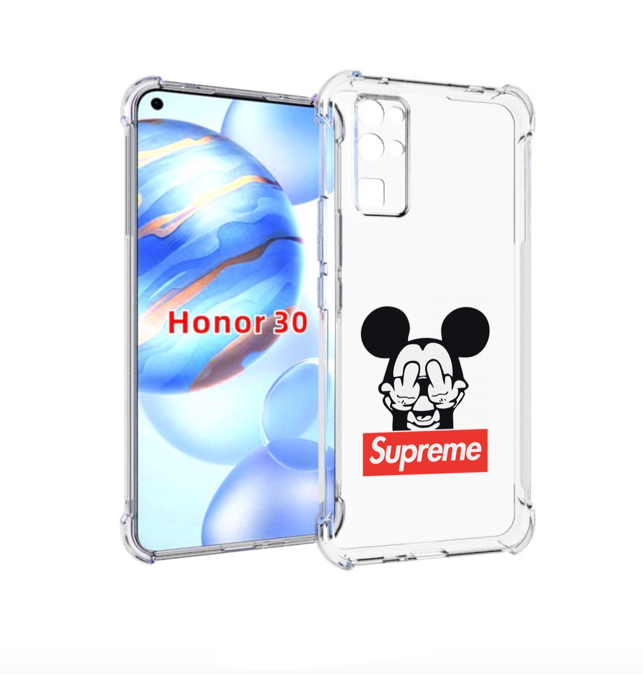 

Чехол бампер MyPads Супримовский-Микки-маус для Honor 30 (BMH-AN, Прозрачный, Tocco