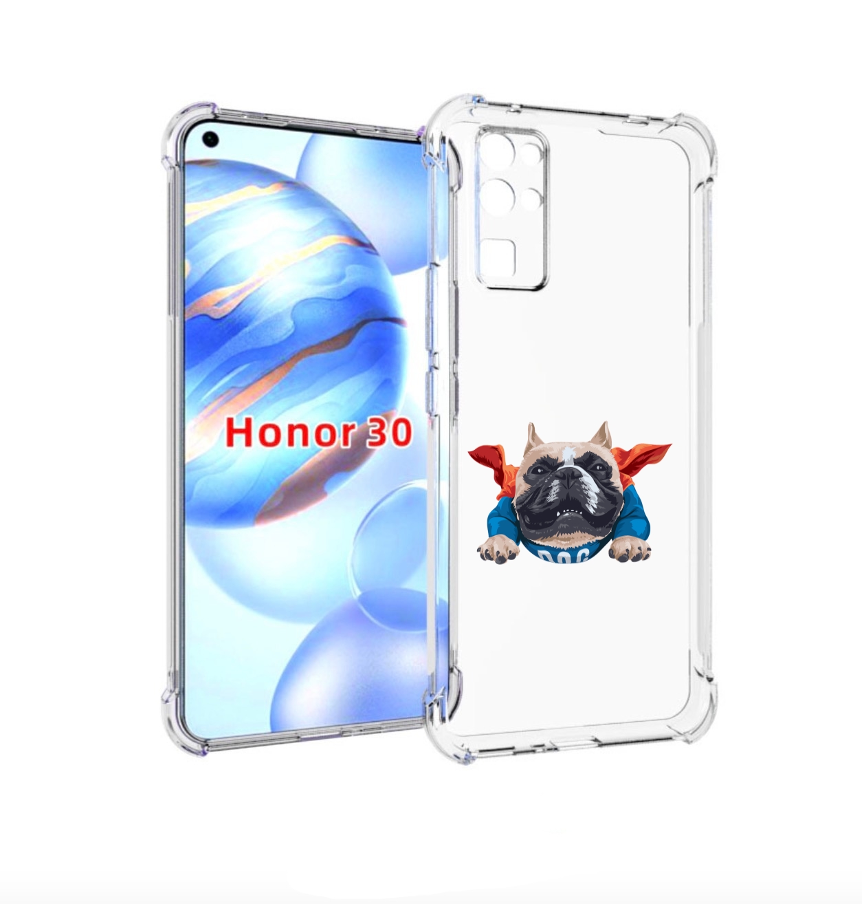

Чехол бампер MyPads Супер-Дог для Honor 30 (BMH-AN10) противоуда, Прозрачный, Tocco