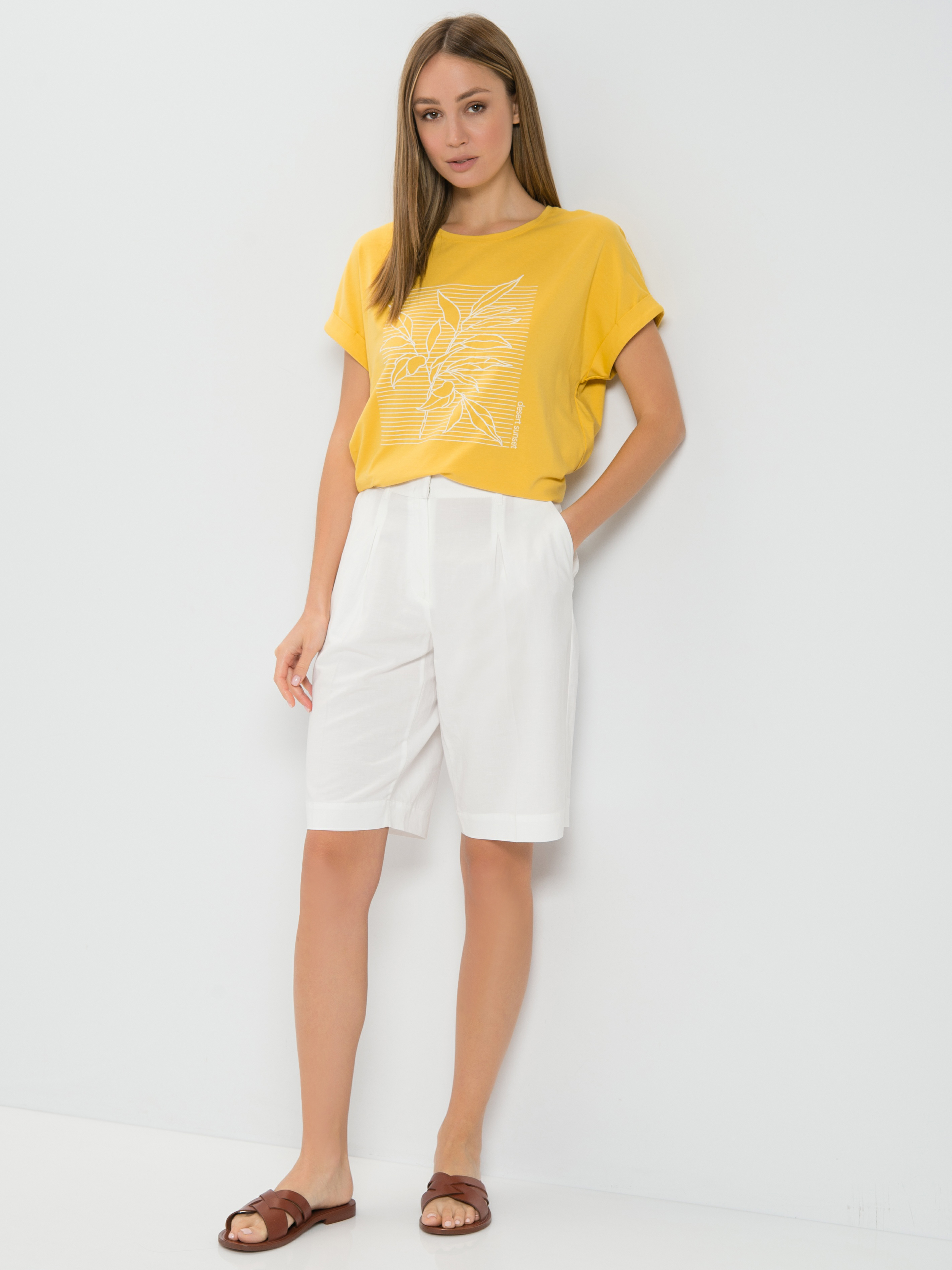 

Футболка женская Gerry Weber 770252-35006-40210 желтая 44, 770252-35006-40210