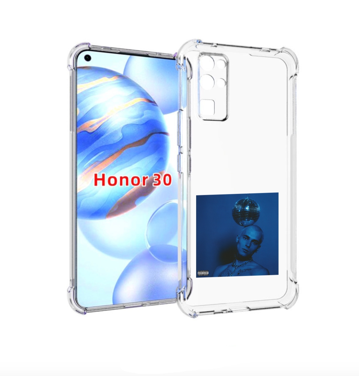 

Чехол бампер MyPads Страха нет OFFMi для Honor 30 (BMH-AN10) про, Прозрачный, Tocco