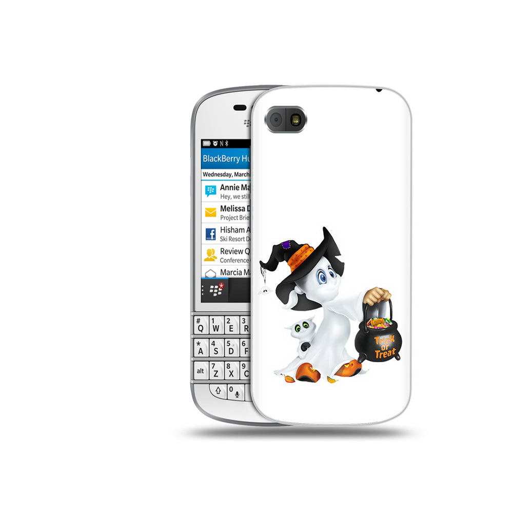 

Чехол MyPads Tocco для BlackBerry Q10 Маленький призрак, Прозрачный, Tocco