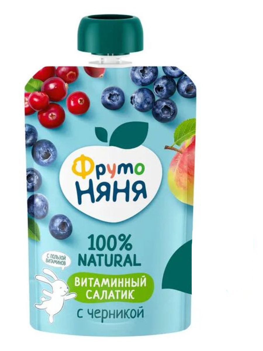 

Пюре ФрутоНяня черника с 12 месяцев 90 г