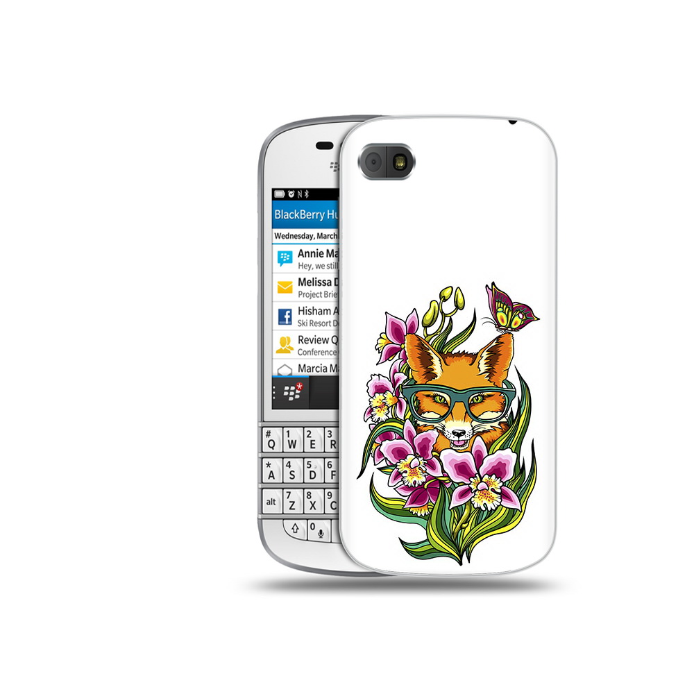 

Чехол MyPads Tocco для BlackBerry Q10 Лиса в цветах, Прозрачный, Tocco