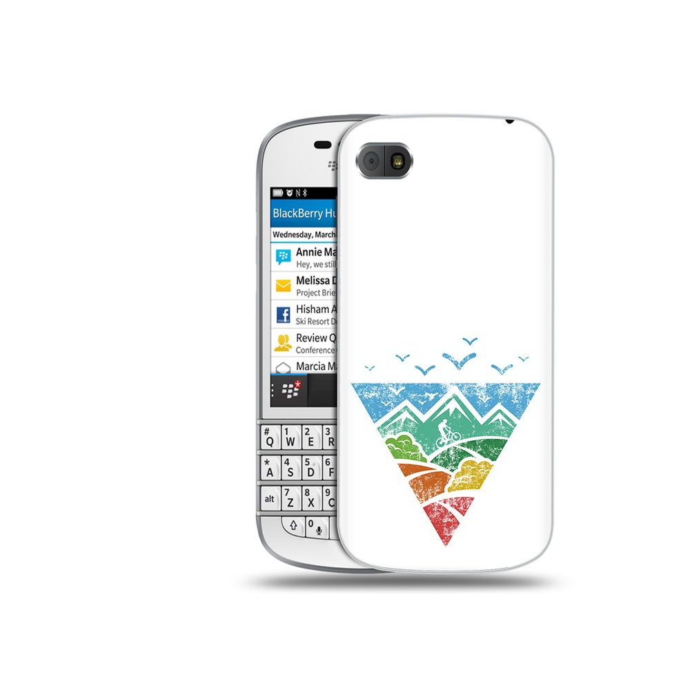 

Чехол MyPads Tocco для BlackBerry Q10 Лес земля море чайки, Прозрачный, Tocco