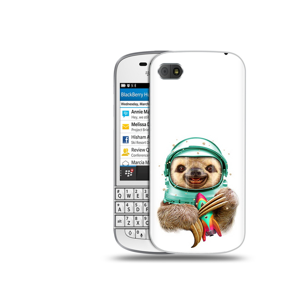 

Чехол MyPads Tocco для BlackBerry Q10 Ленивец астронавт, Прозрачный, Tocco