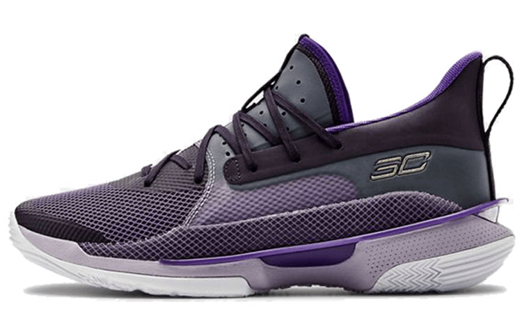 

Кроссовки унисекс Under Armour Curry 7 фиолетовые 45 EU, Фиолетовый, Curry 7