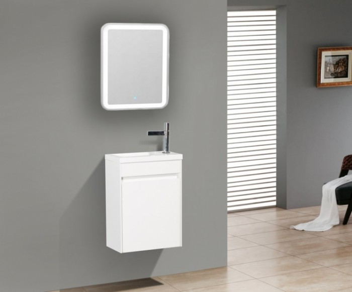 Тумба с раковиной belbagno pietra mini 40 l bianco lucido