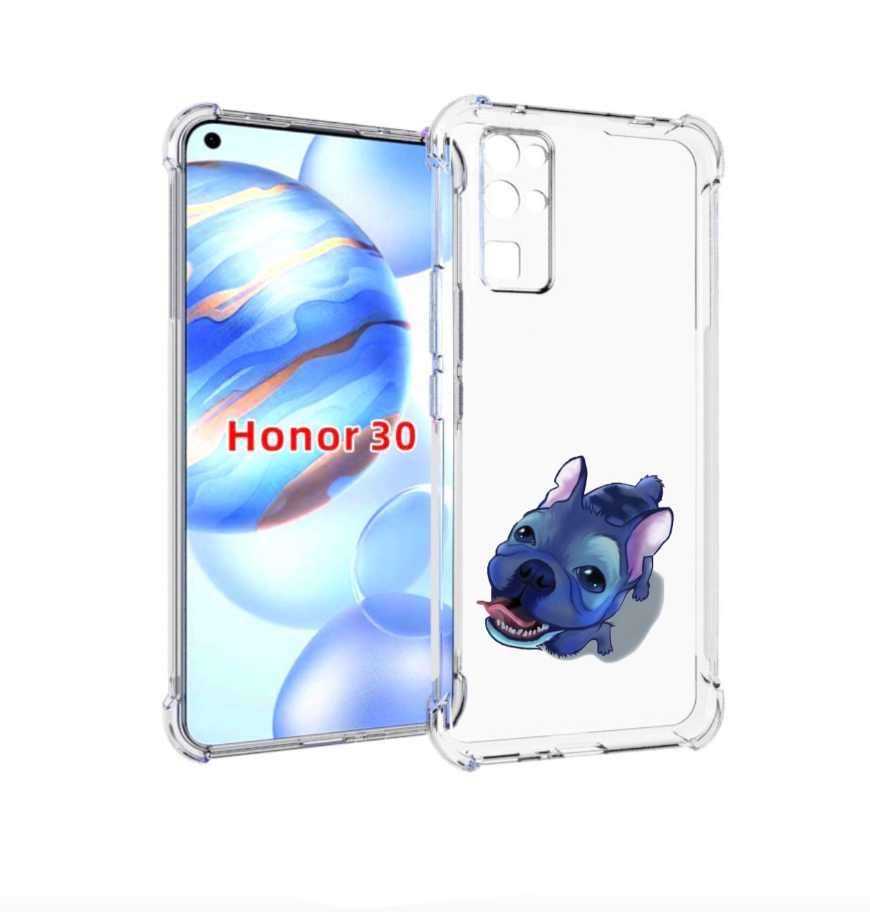

Чехол бампер MyPads Синий Пес для Honor 30 (BMH-AN10) противоуда, Прозрачный, Tocco