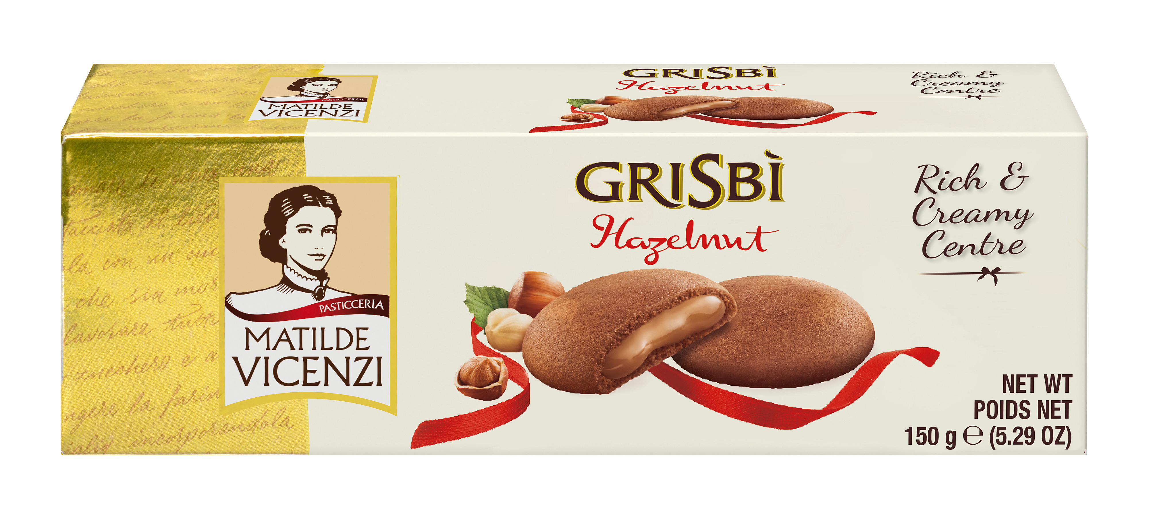 Печенье Grisbi с начинкой из орехового крема, 150 г