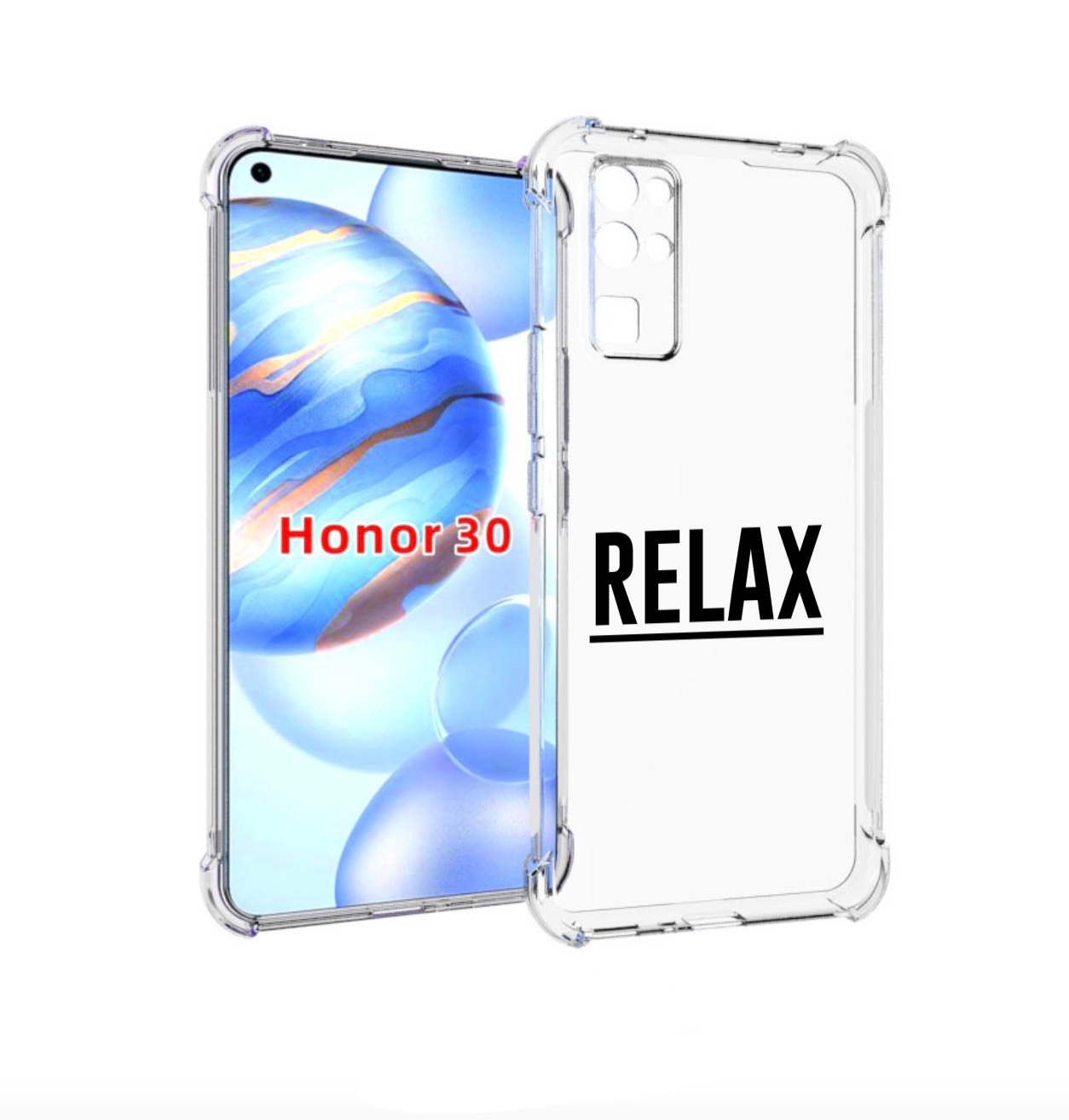 

Чехол бампер MyPads Релакс для Honor 30 (BMH-AN10) противоударный, Прозрачный, Tocco