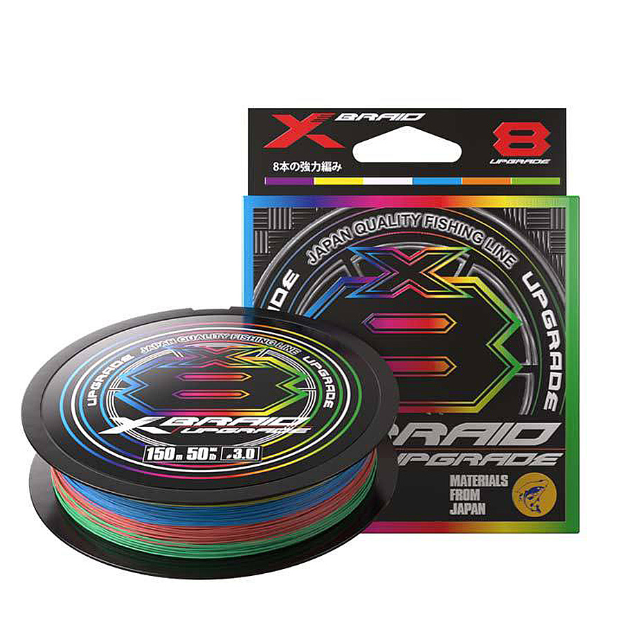 

Шнур плетен. YGK X-Braid Upgrade X8 multicolor 150м, 0,165мм, 9,9кг, Разноцветный, YGK X-Braid Upgrade X8 multicolor 150м