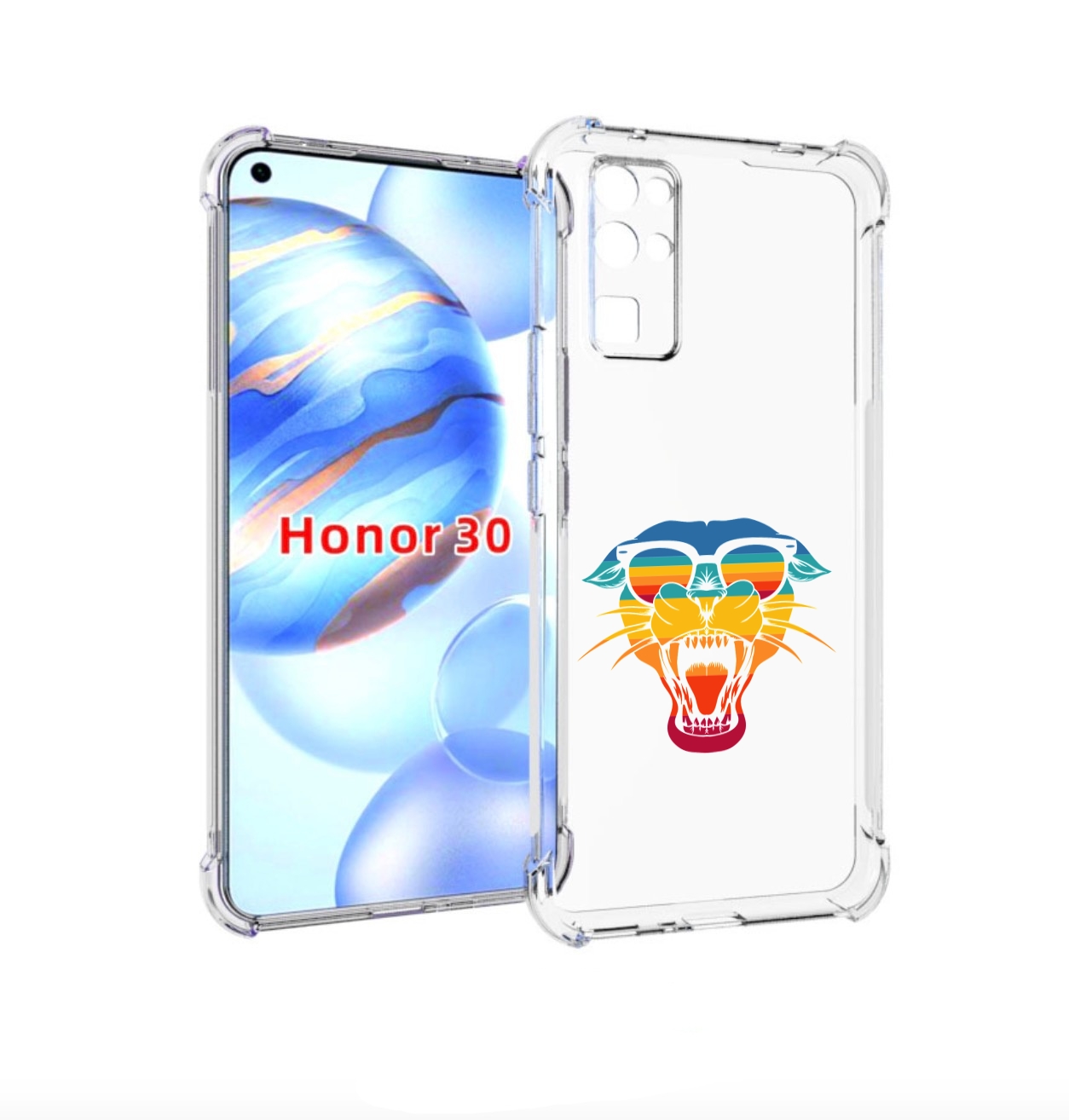 

Чехол бампер MyPads Радужная-пантера для Honor 30 (BMH-AN10) про, Прозрачный, Tocco